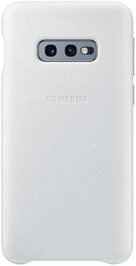 Samsung Galaxy S10E Leather Cover Wit afbeelding 1
