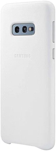 Samsung Galaxy S10E Leather Cover Wit afbeelding 3