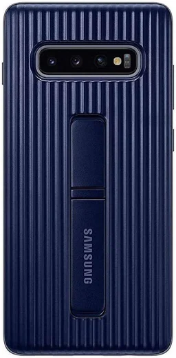 Samsung Galaxy S10 Plus Protect Stand Cover Blauw afbeelding 1