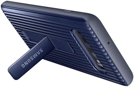 Samsung Galaxy S10 Plus Protect Stand Cover Blauw afbeelding 2