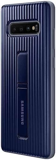 Samsung Galaxy S10 Plus Protect Stand Cover Blauw afbeelding 5