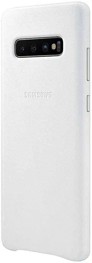 Samsung Galaxy S10 Plus Leather Cover Wit afbeelding 3