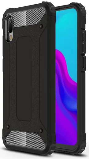 Huawei Y6s / Y6 (2019) Hoesje Hybride Zwart afbeelding 1