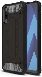 Samsung Galaxy A50 Hoesje Shock Proof Hybride Back Cover Zwart afbeelding
