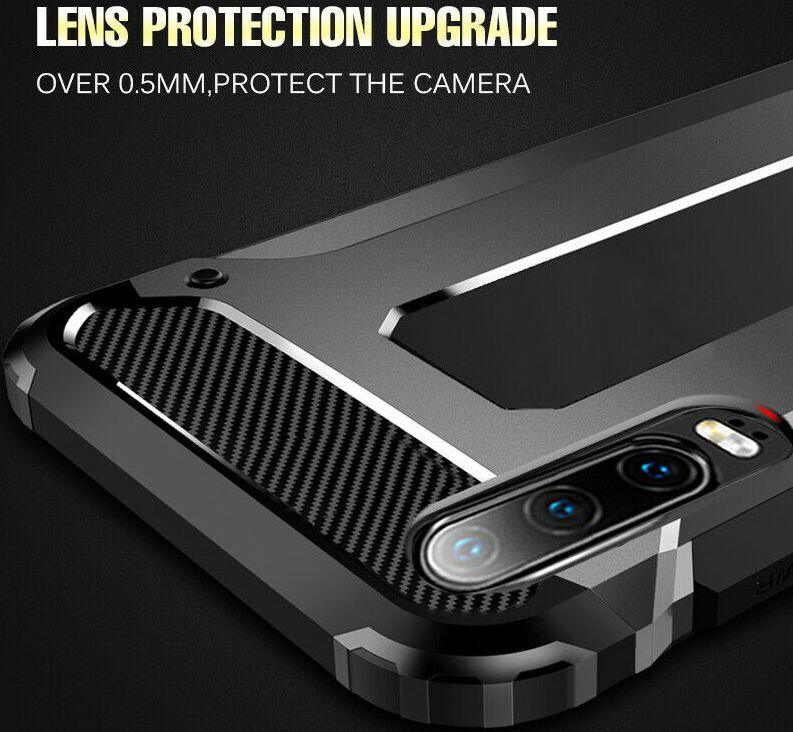 Samsung Galaxy A50 Hoesje Shock Proof Hybride Back Cover Zwart afbeelding 8