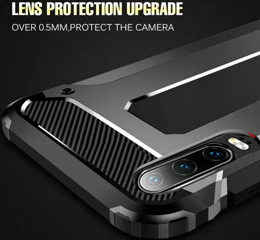 Samsung Galaxy A50 Hoesje Shock Proof Hybride Back Cover Zwart afbeelding 8