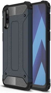 Samsung Galaxy A50 Hoesje Shock Proof Hybride Back Cover Donker Blauw