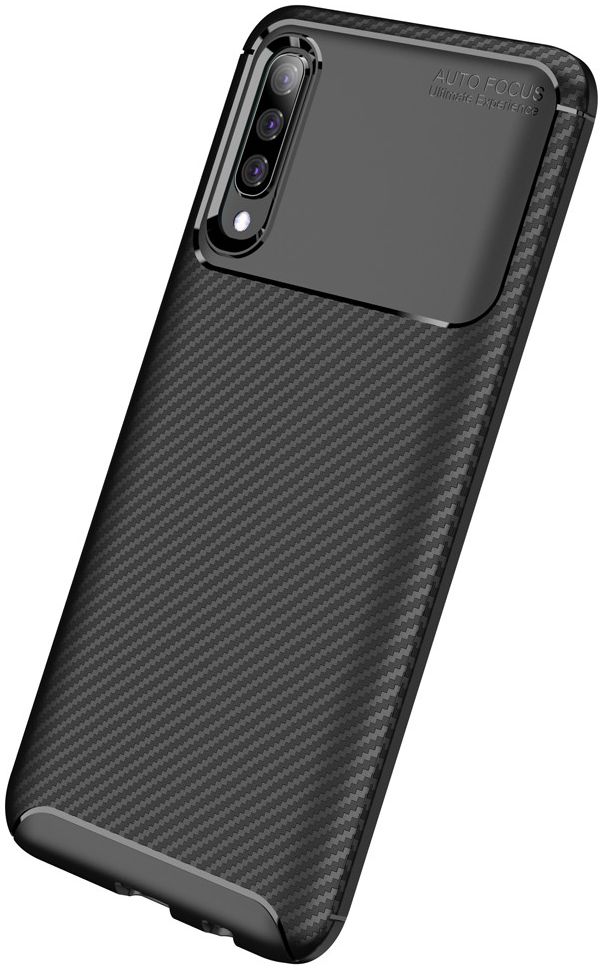 Samsung Galaxy A50 Hoesje Geborsteld Carbon Zwart afbeelding 7