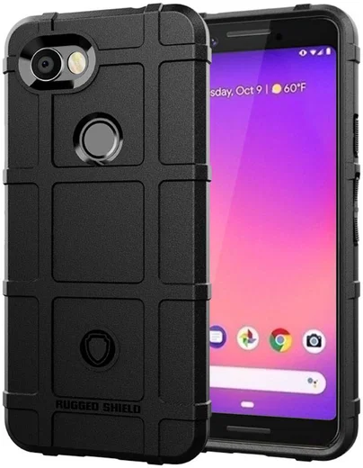 Google Pixel 3A Hybride Rugged Armor Hoesje Zwart afbeelding 1