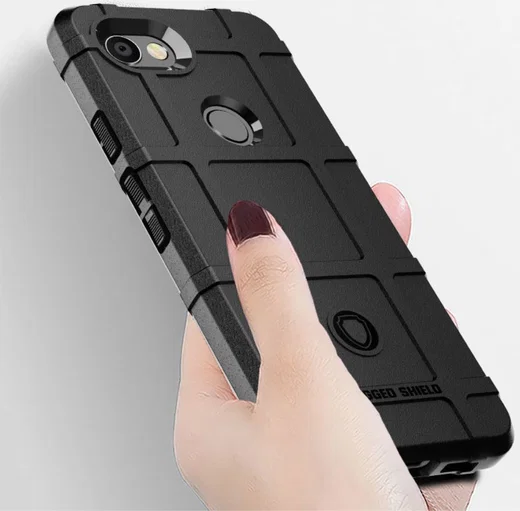 Google Pixel 3A Hybride Rugged Armor Hoesje Zwart afbeelding 3