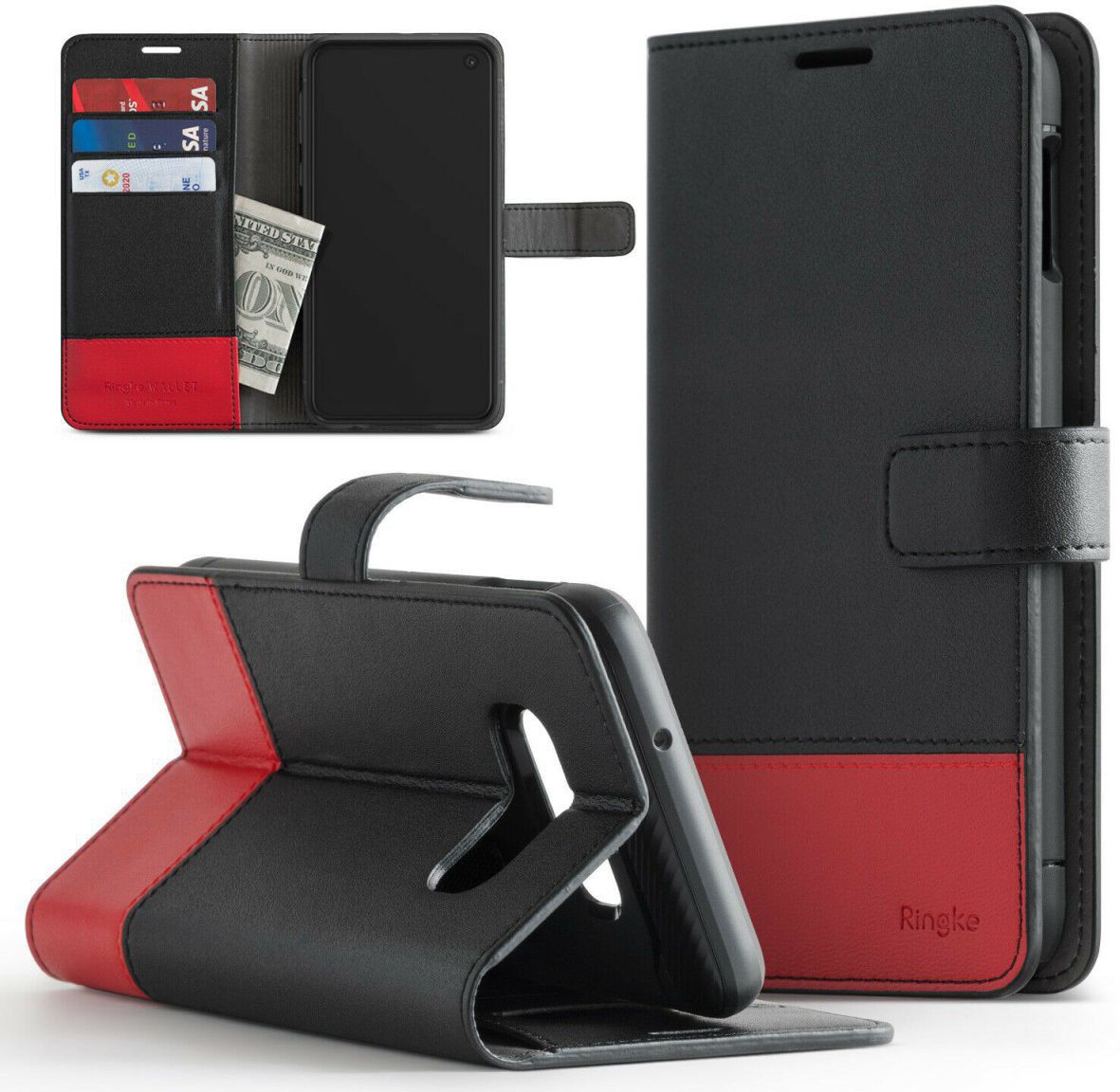 Ringke Wallet Samsung Galaxy S10 Plus Book Case Zwart afbeelding 10
