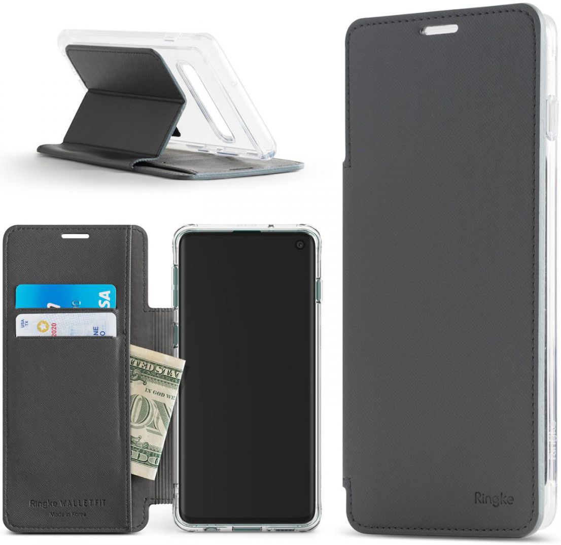 Ringke Wallet Fit Samsung Galaxy S10 Book Case Zwart afbeelding 1