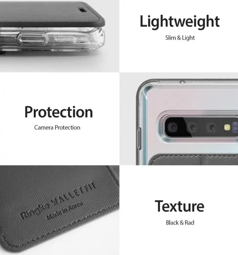 Ringke Wallet Fit Samsung Galaxy S10 Book Case Zwart afbeelding 7