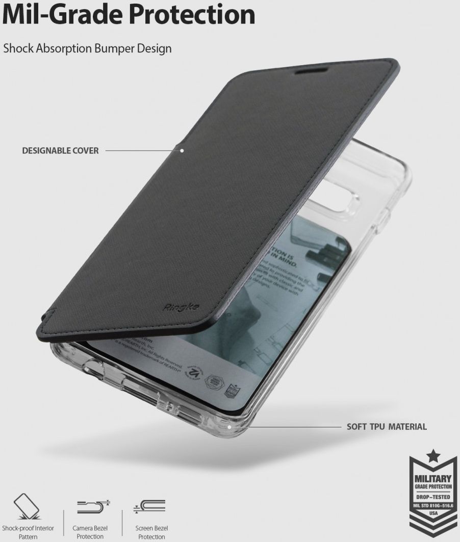 Ringke Wallet Fit Samsung Galaxy S10 Book Case Zwart afbeelding 8