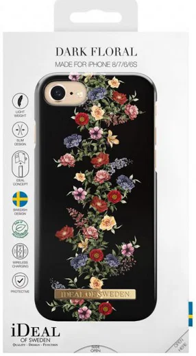 iDeal of Sweden iPhone SE 2020 Fashion Hoesje Dark Floral afbeelding 4