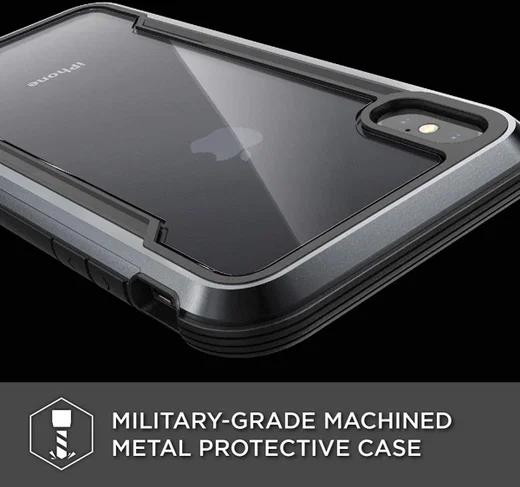Raptic Shield Apple iPhone XS Max Hoesje Transparant/Zwart afbeelding 5