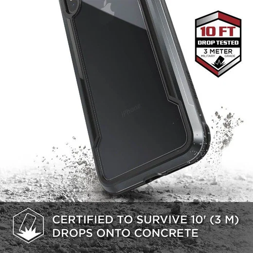 Raptic Shield Apple iPhone XS Max Hoesje Transparant/Zwart afbeelding 6