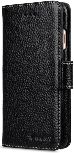 Melkco Apple iPhone 7 / 8 Book Case Echt Leer Zwart afbeelding 3