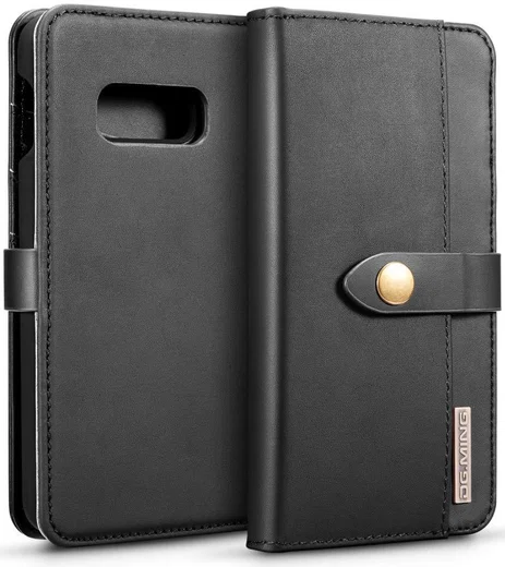 Samsung Galaxy S10E Leren 2-in-1 Bookcase en Back Cover Hoesje Zwart afbeelding 1