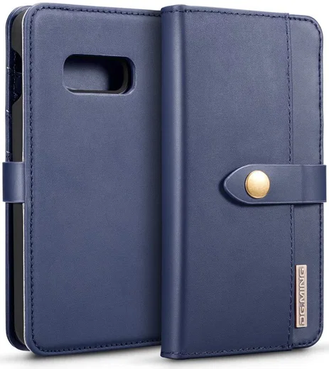 Samsung Galaxy S10E Leren 2-in-1 Bookcase en Back Cover Hoesje Blauw afbeelding 1