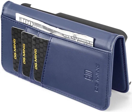 Samsung Galaxy S10E Leren 2-in-1 Bookcase en Back Cover Hoesje Blauw afbeelding 7