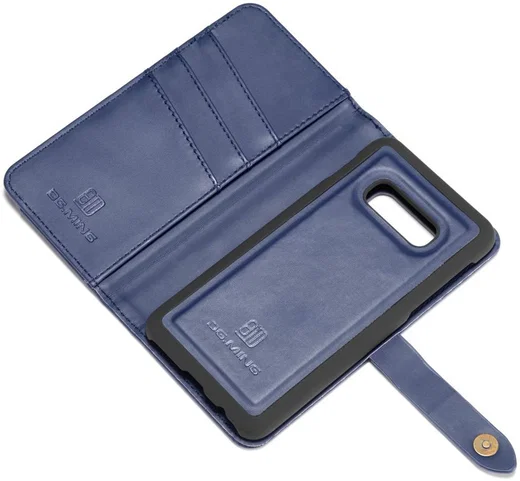 Samsung Galaxy S10E Leren 2-in-1 Bookcase en Back Cover Hoesje Blauw afbeelding 10