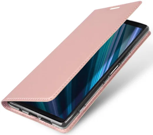 Dux Ducis Skin Pro Series Flip Hoesje Sony Xperia 1 Roze Goud afbeelding 1