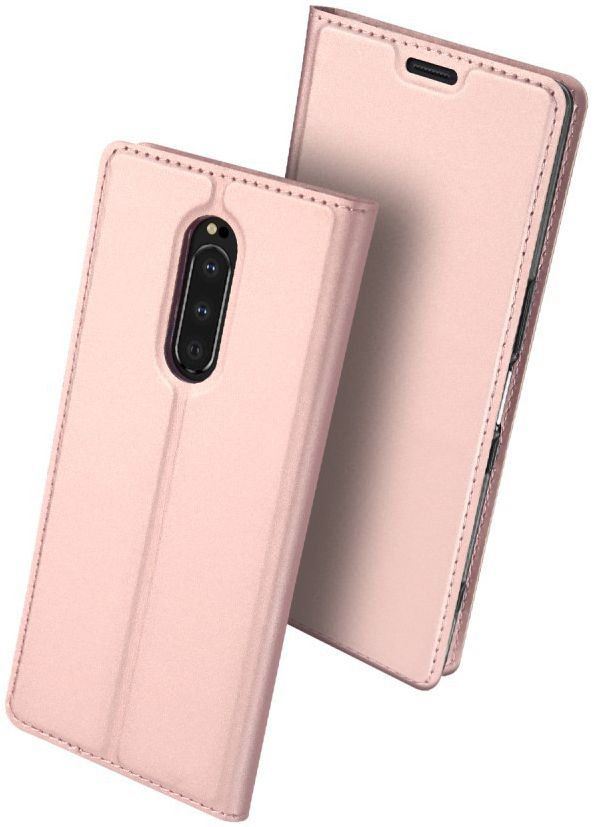 Dux Ducis Skin Pro Series Flip Hoesje Sony Xperia 1 Roze Goud afbeelding 2