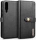 Huawei P30 Leren 2-in-1 Bookcase en Back Cover Hoesje Zwart afbeelding 1
