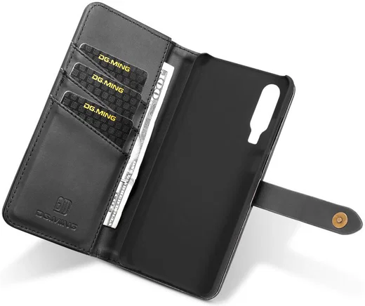 Huawei P30 Leren 2-in-1 Bookcase en Back Cover Hoesje Zwart afbeelding 2