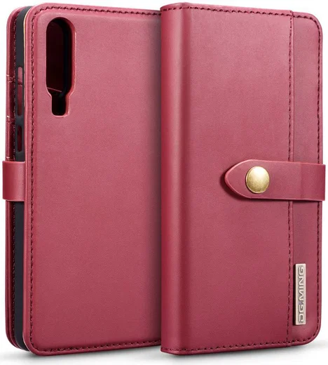 Huawei P30 Leren 2-in-1 Bookcase en Back Cover Hoesje Rood afbeelding 1