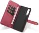 Huawei P30 Leren 2-in-1 Bookcase en Back Cover Hoesje Rood afbeelding 2