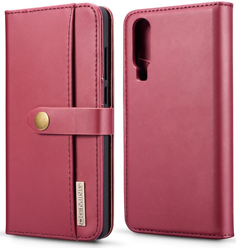 Huawei P30 Leren 2-in-1 Bookcase en Back Cover Hoesje Rood afbeelding 5