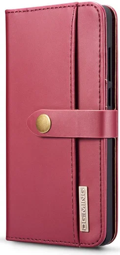 Huawei P30 Leren 2-in-1 Bookcase en Back Cover Hoesje Rood afbeelding 9