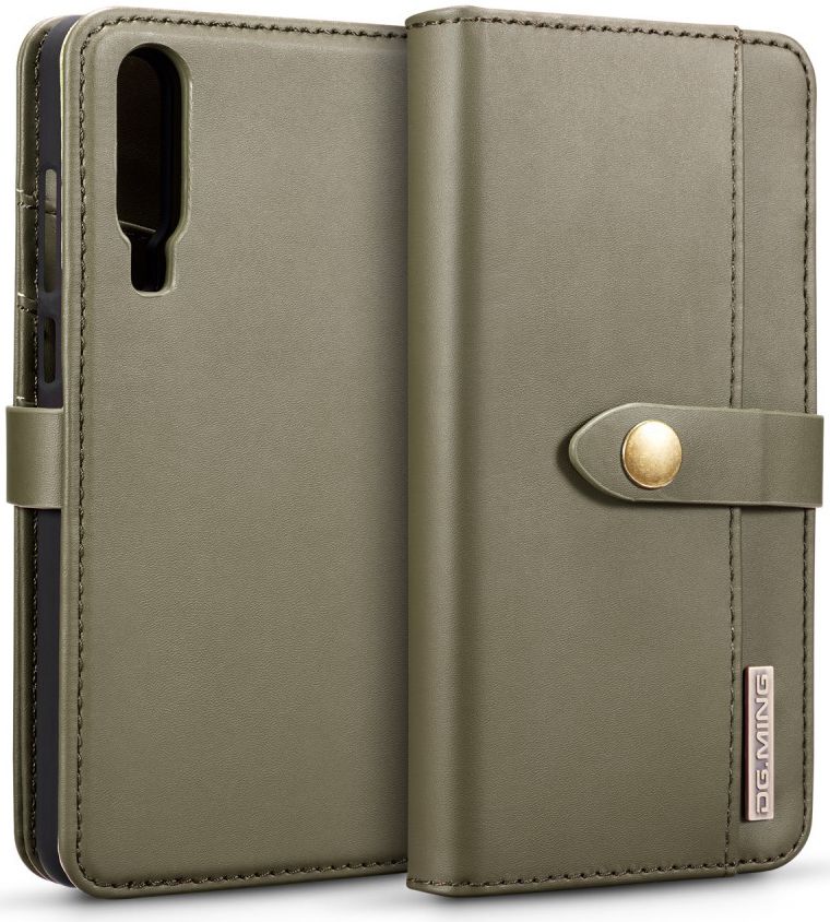 Huawei P30 Leren 2-in-1 Bookcase en Back Cover Hoesje Groen afbeelding 1