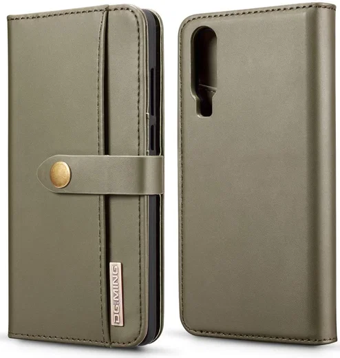 Huawei P30 Leren 2-in-1 Bookcase en Back Cover Hoesje Groen afbeelding 12