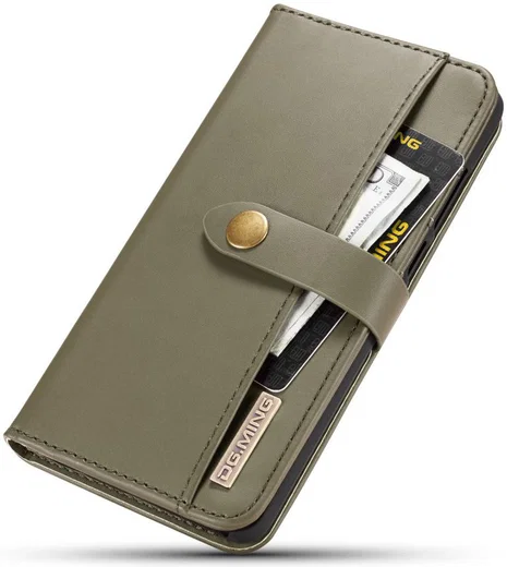 Huawei P30 Leren 2-in-1 Bookcase en Back Cover Hoesje Groen afbeelding 15
