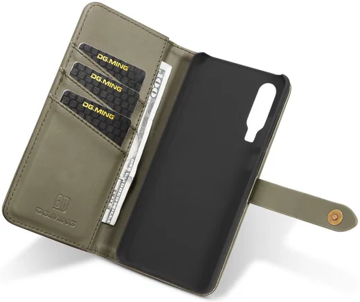 Huawei P30 Leren 2-in-1 Bookcase en Back Cover Hoesje Groen afbeelding 2
