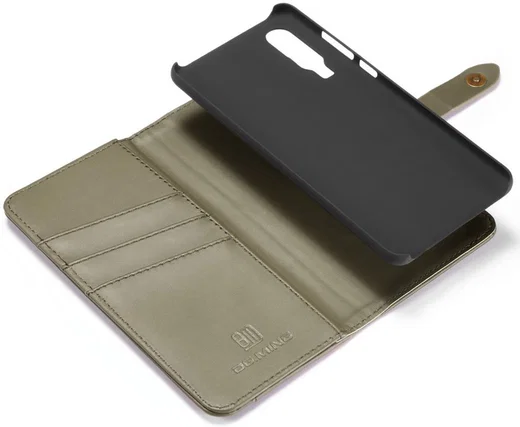 Huawei P30 Leren 2-in-1 Bookcase en Back Cover Hoesje Groen afbeelding 4