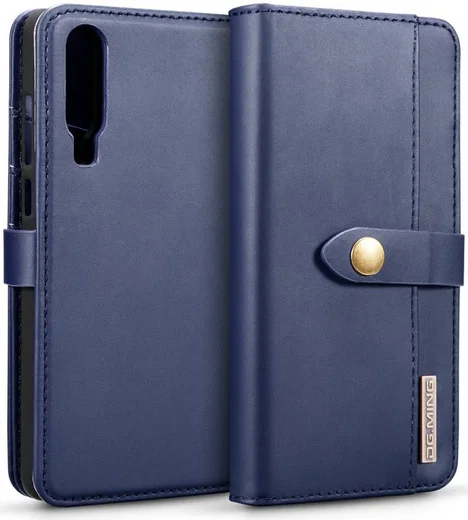 Huawei P30 Leren 2-in-1 Bookcase en Back Cover Hoesje Blauw afbeelding 1