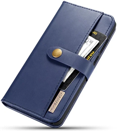 Huawei P30 Leren 2-in-1 Bookcase en Back Cover Hoesje Blauw afbeelding 5