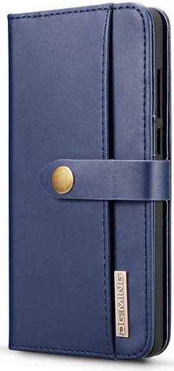 Huawei P30 Leren 2-in-1 Bookcase en Back Cover Hoesje Blauw afbeelding 9
