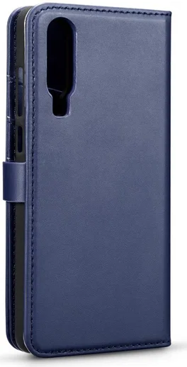 Huawei P30 Leren 2-in-1 Bookcase en Back Cover Hoesje Blauw afbeelding 10