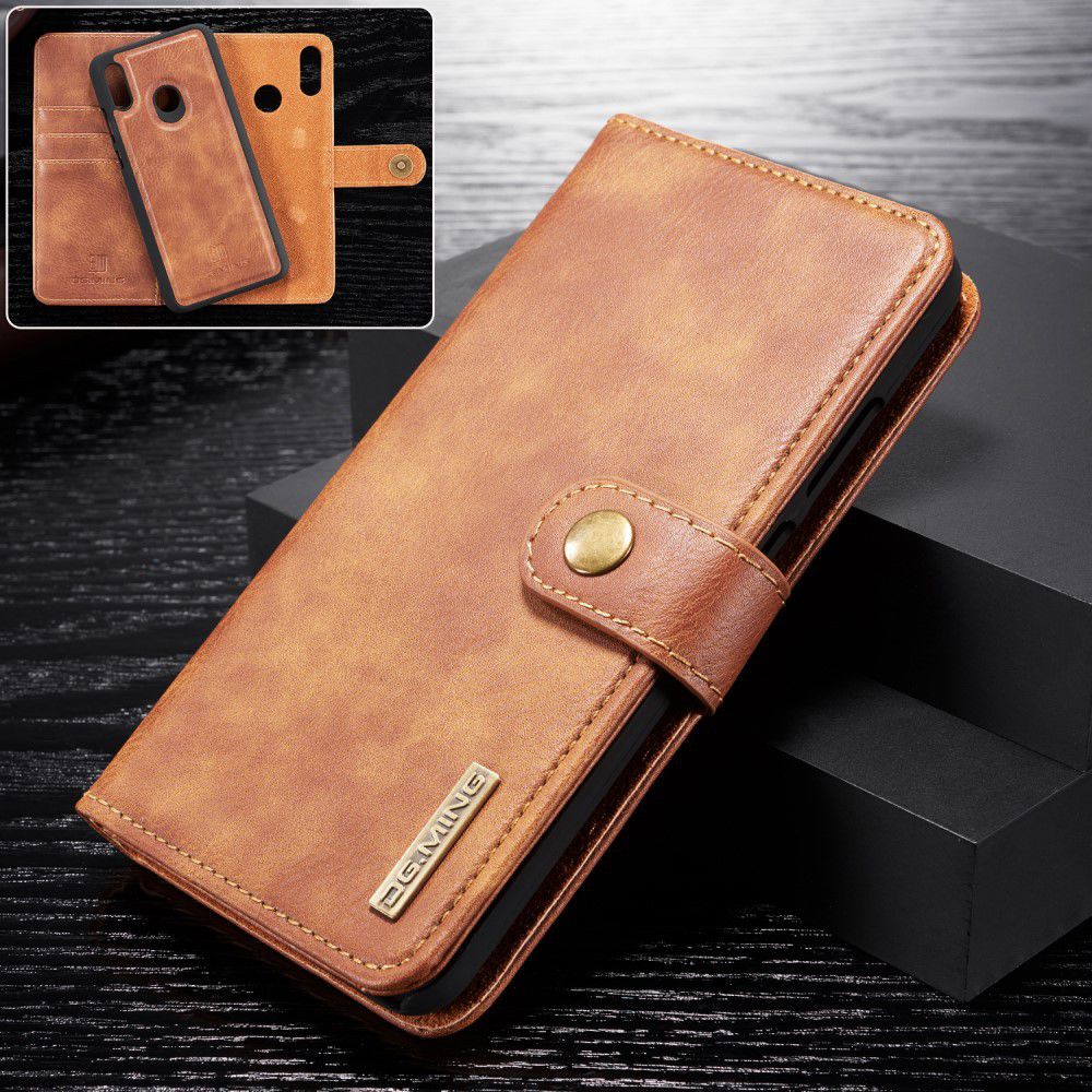 Huawei P Smart (2019) Leren 2-in-1 Bookcase en Back Cover Hoesje Bruin afbeelding 1