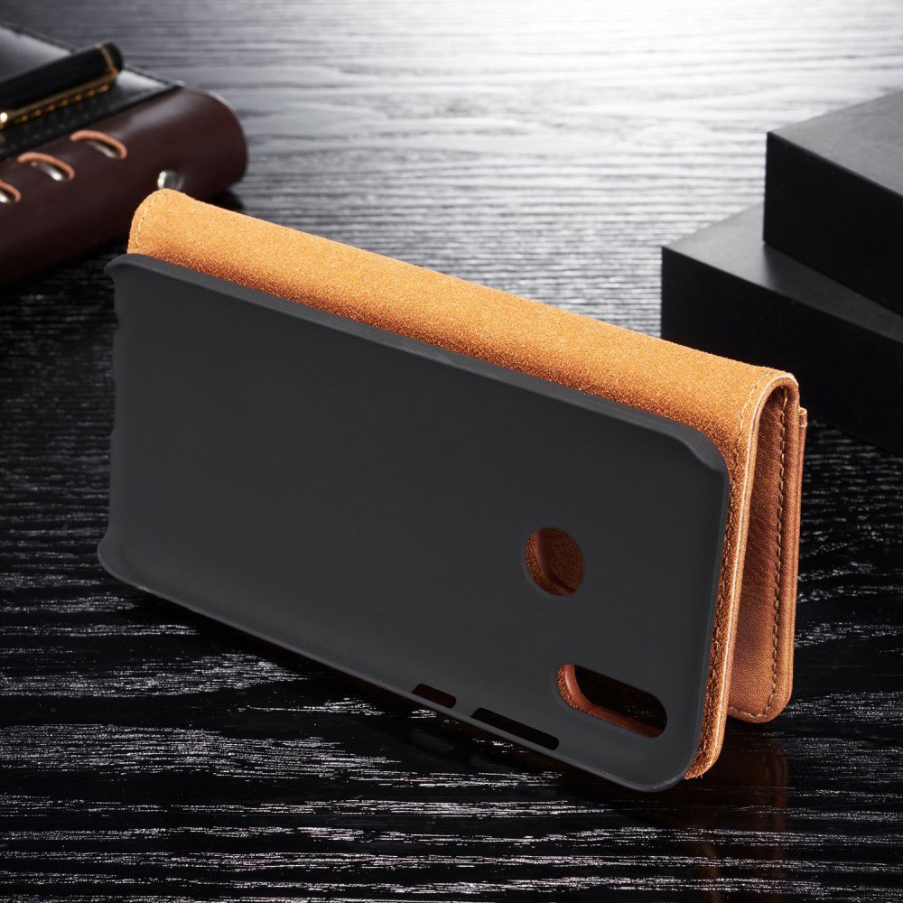 Huawei P Smart (2019) Leren 2-in-1 Bookcase en Back Cover Hoesje Bruin afbeelding 11