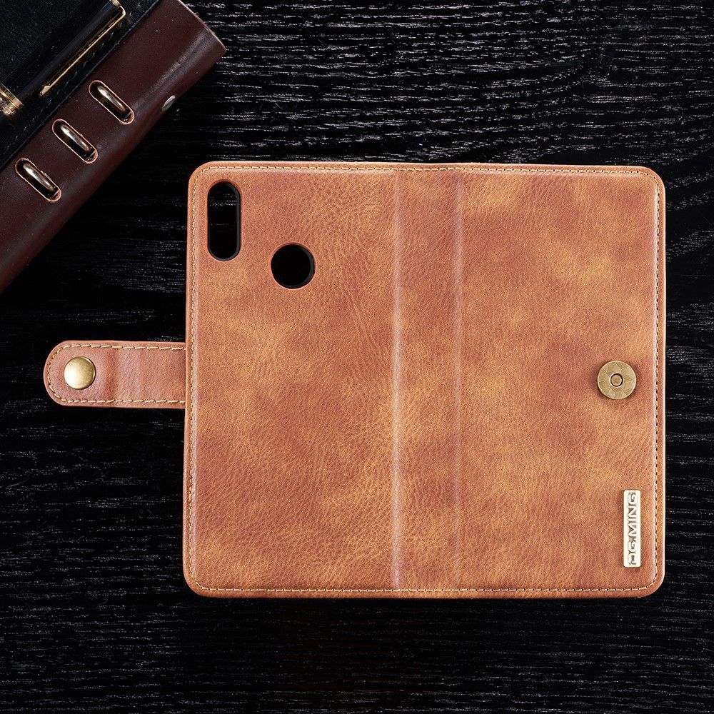 Huawei P Smart (2019) Leren 2-in-1 Bookcase en Back Cover Hoesje Bruin afbeelding 5