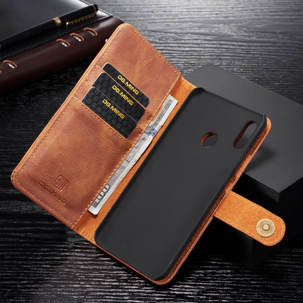 Huawei P Smart (2019) Leren 2-in-1 Bookcase en Back Cover Hoesje Bruin afbeelding 7