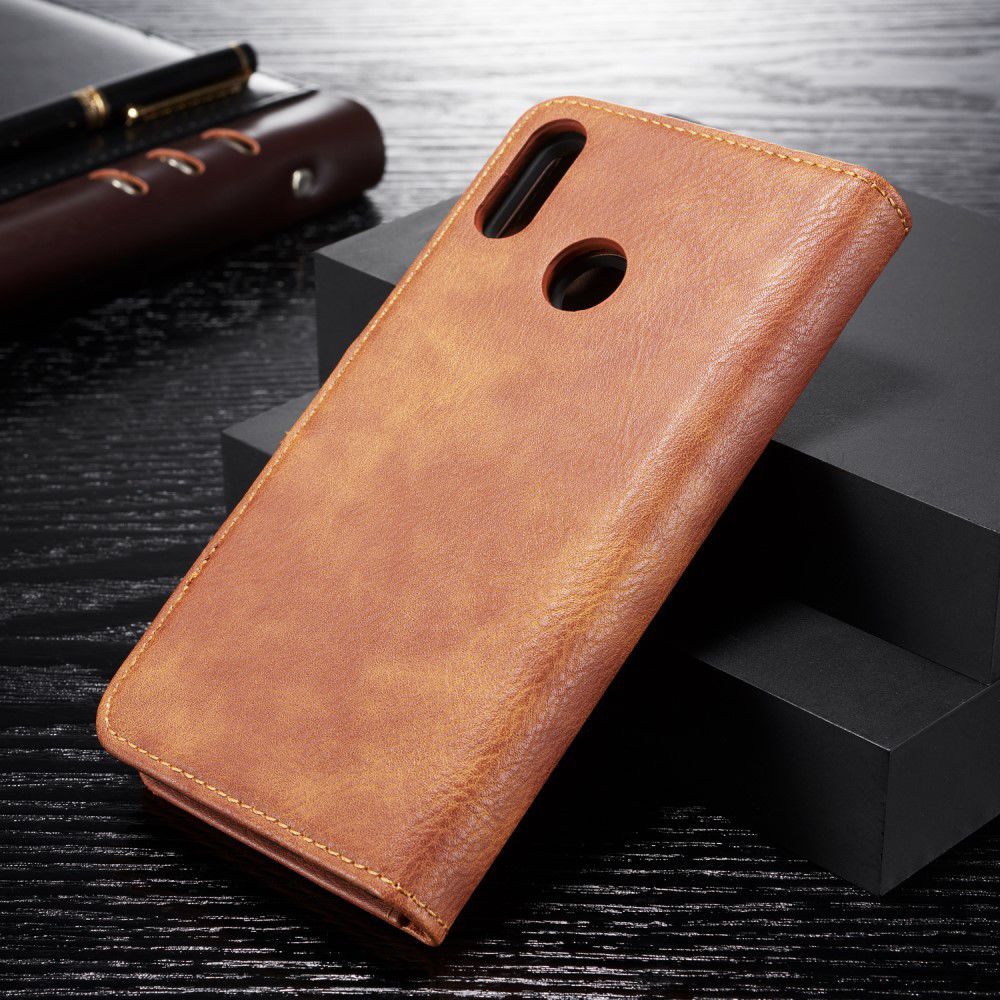 Huawei P Smart (2019) Leren 2-in-1 Bookcase en Back Cover Hoesje Bruin afbeelding 9