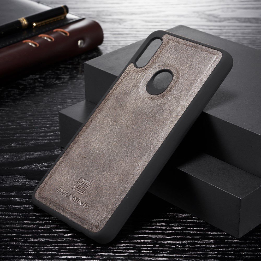 Huawei P Smart (2019) Leren 2-in-1 Bookcase en Back Cover Hoesje Grijs afbeelding 3