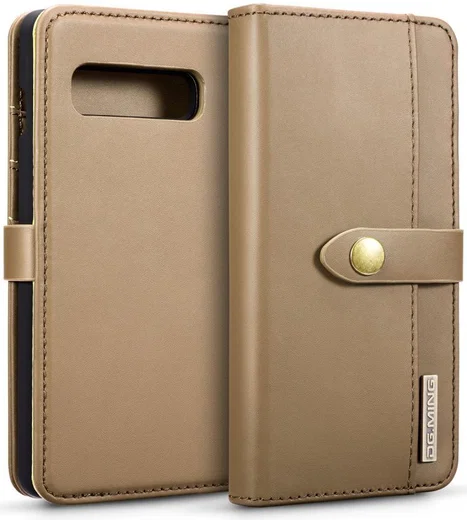 Samsung Galaxy S10 Plus 2-in-1 Bookcase en Back Cover Hoesje Bruin afbeelding 1